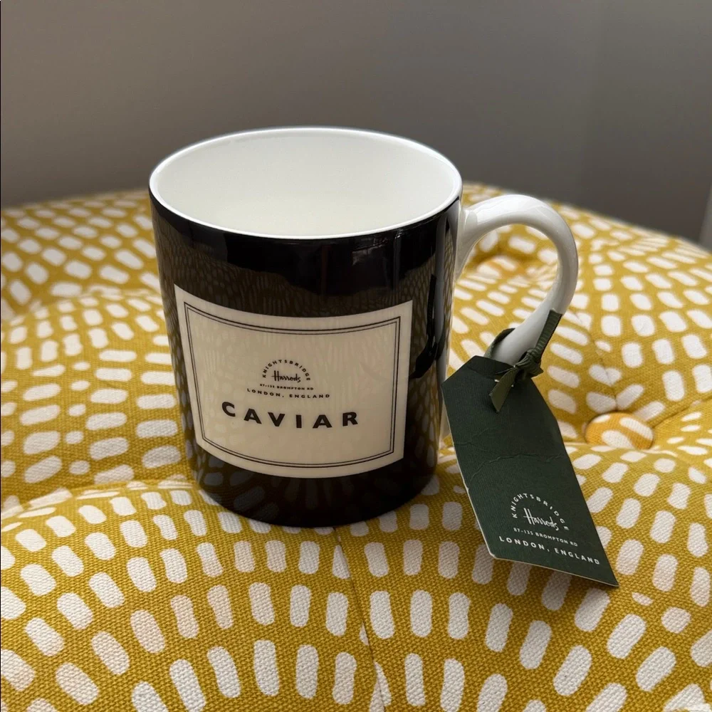 Harrods Caviar Black and White Mug from London - Picture 1 of 5